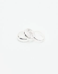 Chunky Ring 3 Pack -Everrastyle Shop three gold rings silver detail je52535rng