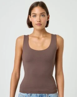 Ringspun Low Rise Denim Skirt -Everrastyle Shop tommy tank top irish coffee front tv124269pch