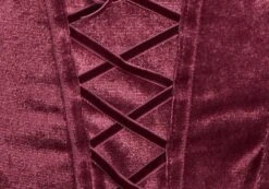 Velvet Tie Front Lace Trim Corset Top -Everrastyle Shop varna velvet bralette berry the hatchet imagefront ut109831vel