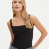 Supersoft Square Neck Bodysuit -Everrastyle Shop veronika square neck bodysuit black front tb54146pln