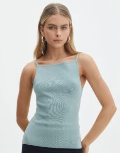 Sequin Tank Top -Everrastyle Shop violet high neck top lost pearl front kv132910vis 2