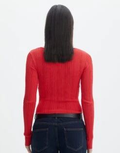Twist Front Cut Out Long Sleeve Knit Top 29 Twist Front Cut Out Long Sleeve Knit Top -Everrastyle Shop volly varigated twist knit mulan red back kl103057ve