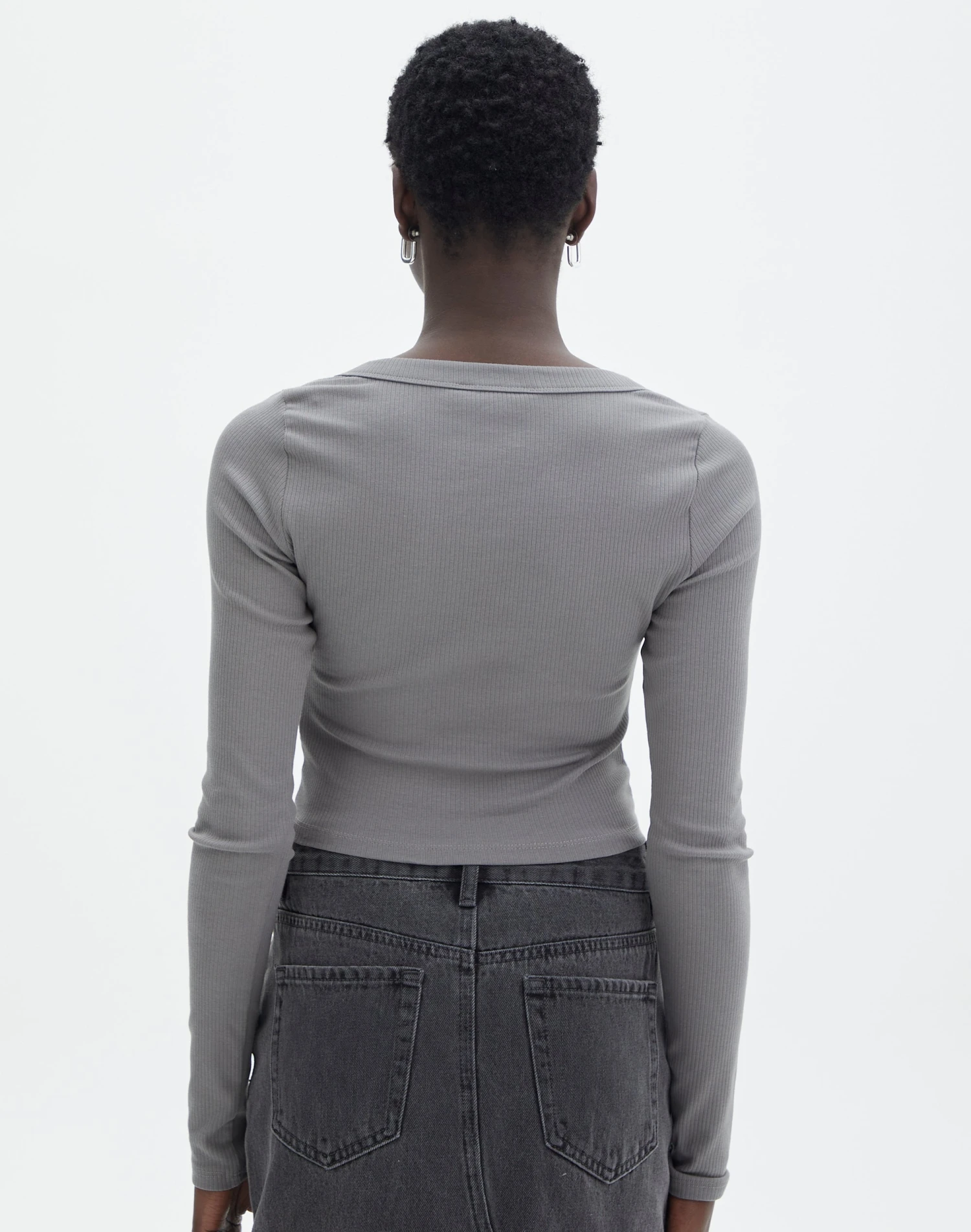 Cotton Scoop Neck Long Sleeve Top 17 Cotton Scoop Neck Long Sleeve Top - Image 15