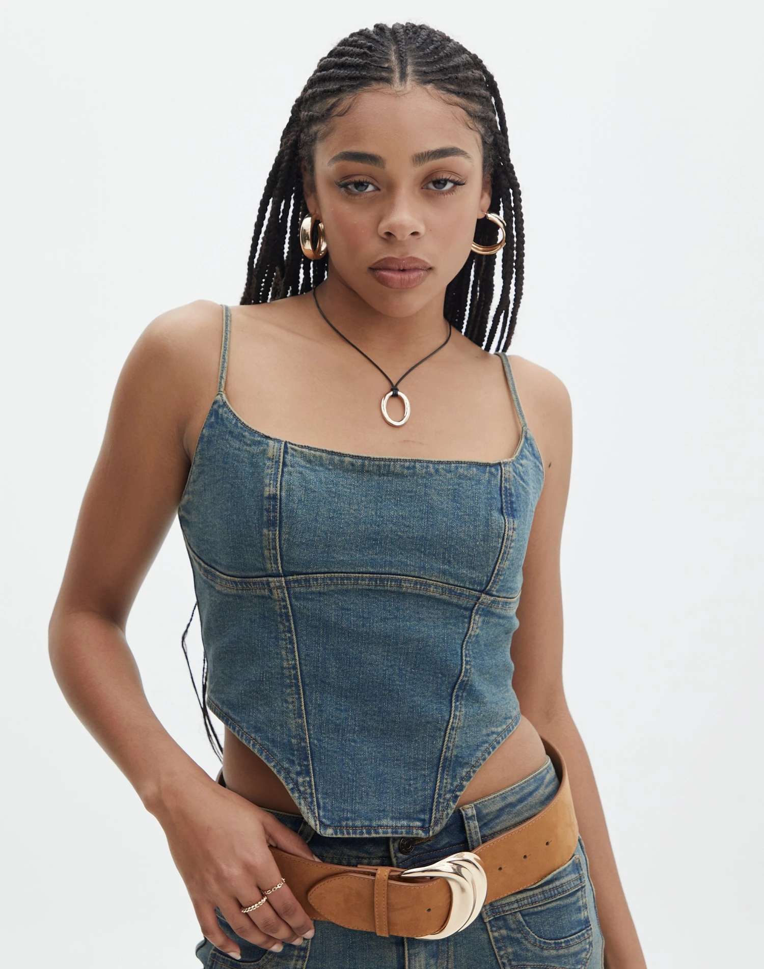 Ringspun Denim Zip Back Corset 3 Ringspun Denim Zip Back Corset