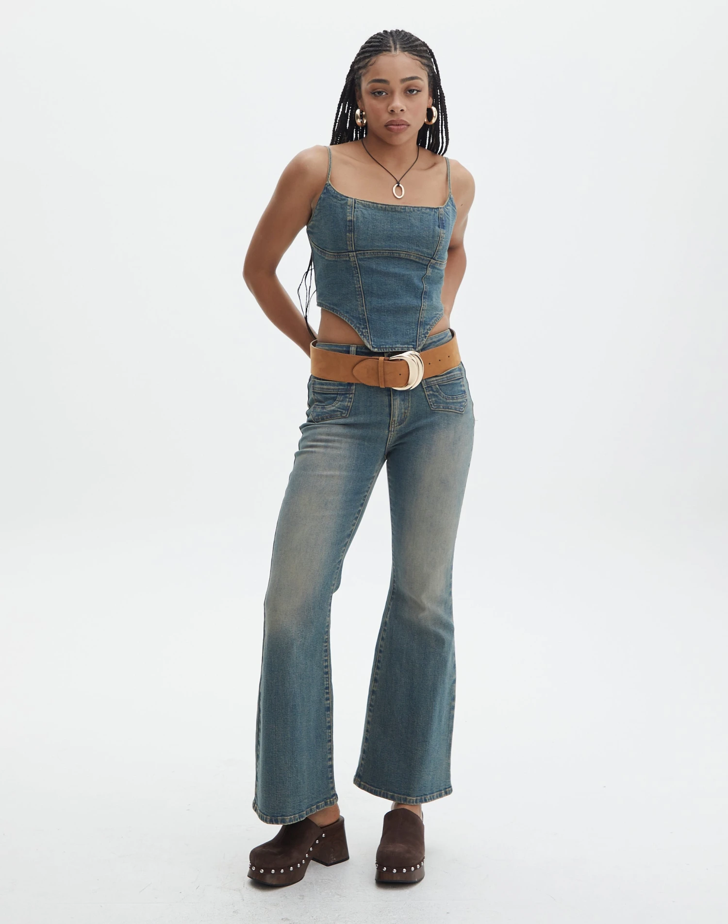 Ringspun Denim Zip Back Corset 4 Ringspun Denim Zip Back Corset - Image 2