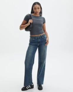 Zip Detailed Crop Tee -Everrastyle Shop zala zip top shadow dancer full ts107400vis