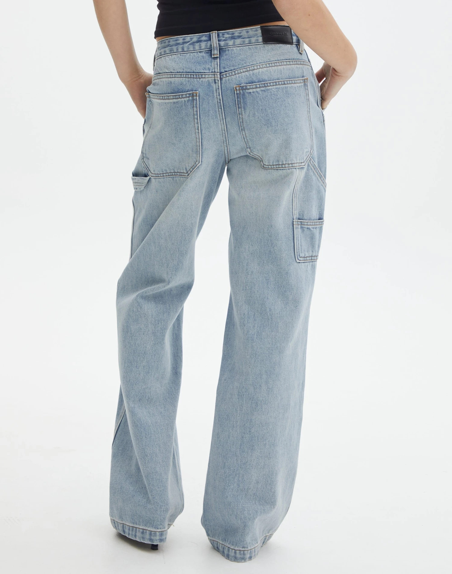 Mid Rise Denim Cargo Jean 6 Mid Rise Denim Cargo Jean - Image 4