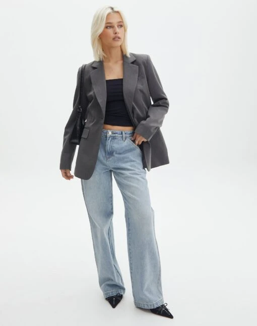 Mid Rise Denim Cargo Jean 5 Mid Rise Denim Cargo Jean -Everrastyle Shop zola cargo jean thunder bird front jd119012rdnm