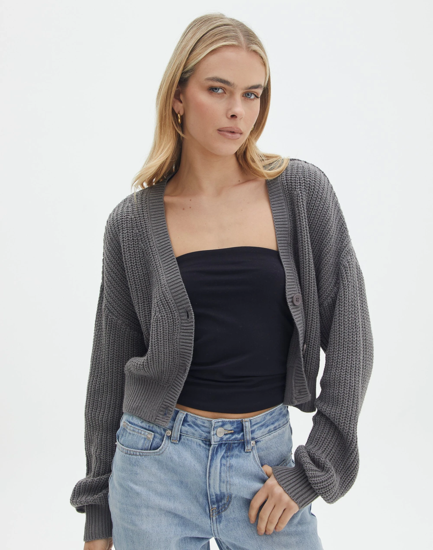 Everrastyle Shop -Everrastyle Shop roy rib cardi keep your coal front kc78979oca